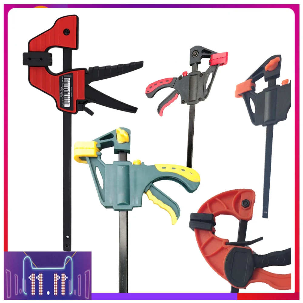 Bộ 5 Cao Chất Lượng 4 Inch Gỗ Thanh F Kẹp Kẹp Cứng Kẹp Nhanh Ratchet Phát Hành Tự Làm Nghề Mộc Tay Kềm Ê dụng Cụ
