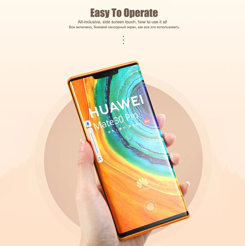 Phone Case For Huawei Mate 30 Pro Ultra Thin Protective Orange Hard PC Business Shockproof Curved Cover Funda For Huawei Mate30