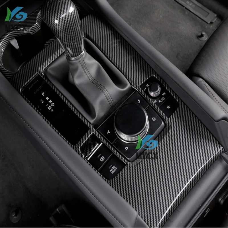 

Gear Shift Frame Panel Decoration Cover Sticker Carbon fiber For Mazda CX30 CX-30 2020- Interior Modification Car Decoration