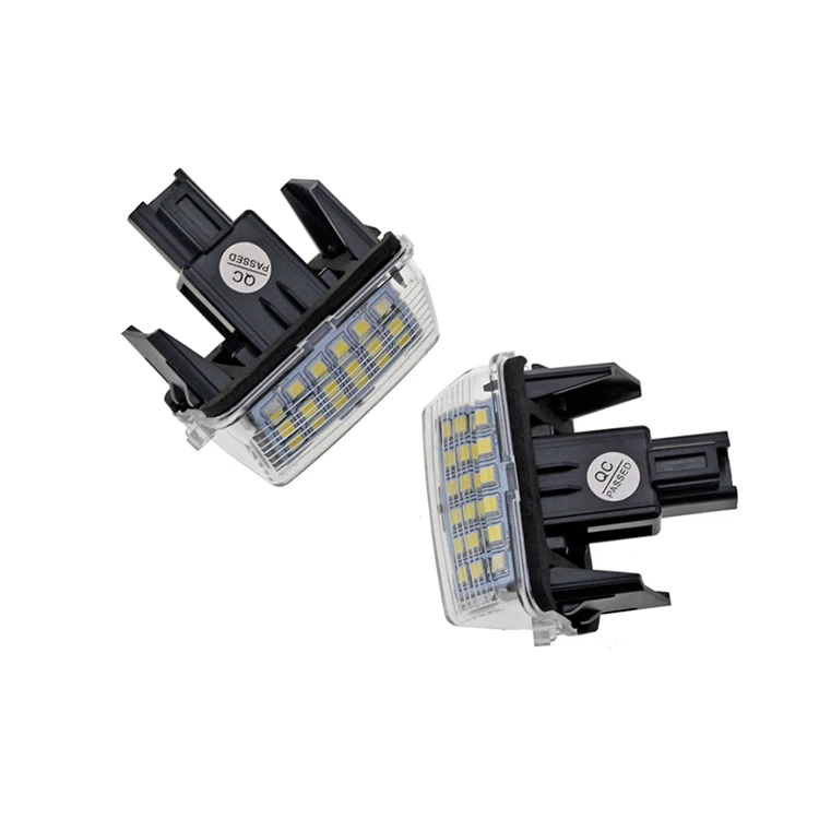 2pcs Car License Plate Number Lights No Error LED White Lamps For Toyota Camry Corolla 50 Yaris Prius C For Peugeot Citroen