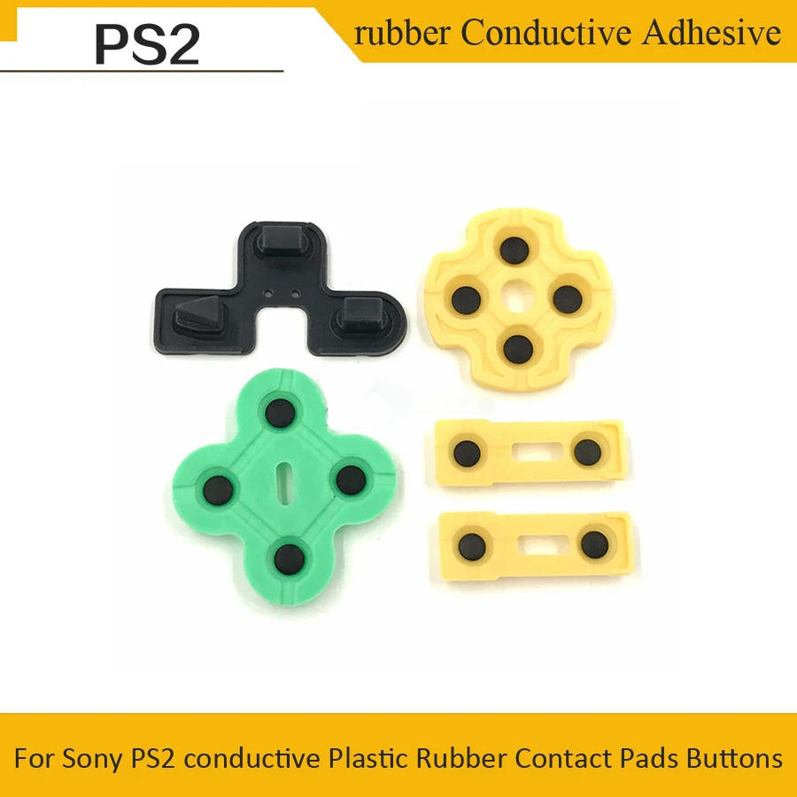 1set/5pcs 전도성 접착 시트 고무 패드 PS2 컨트롤러 용 실리콘 버튼 접촉 교체