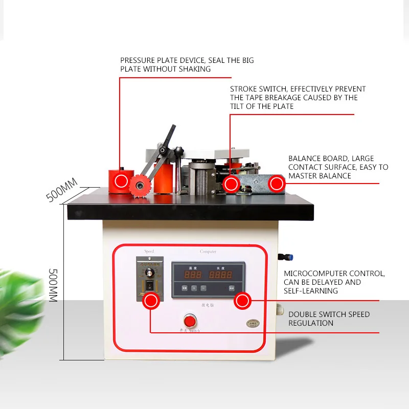 Automatic strip break edge banding Machine wood pvc cut itseld woodworking edge bander