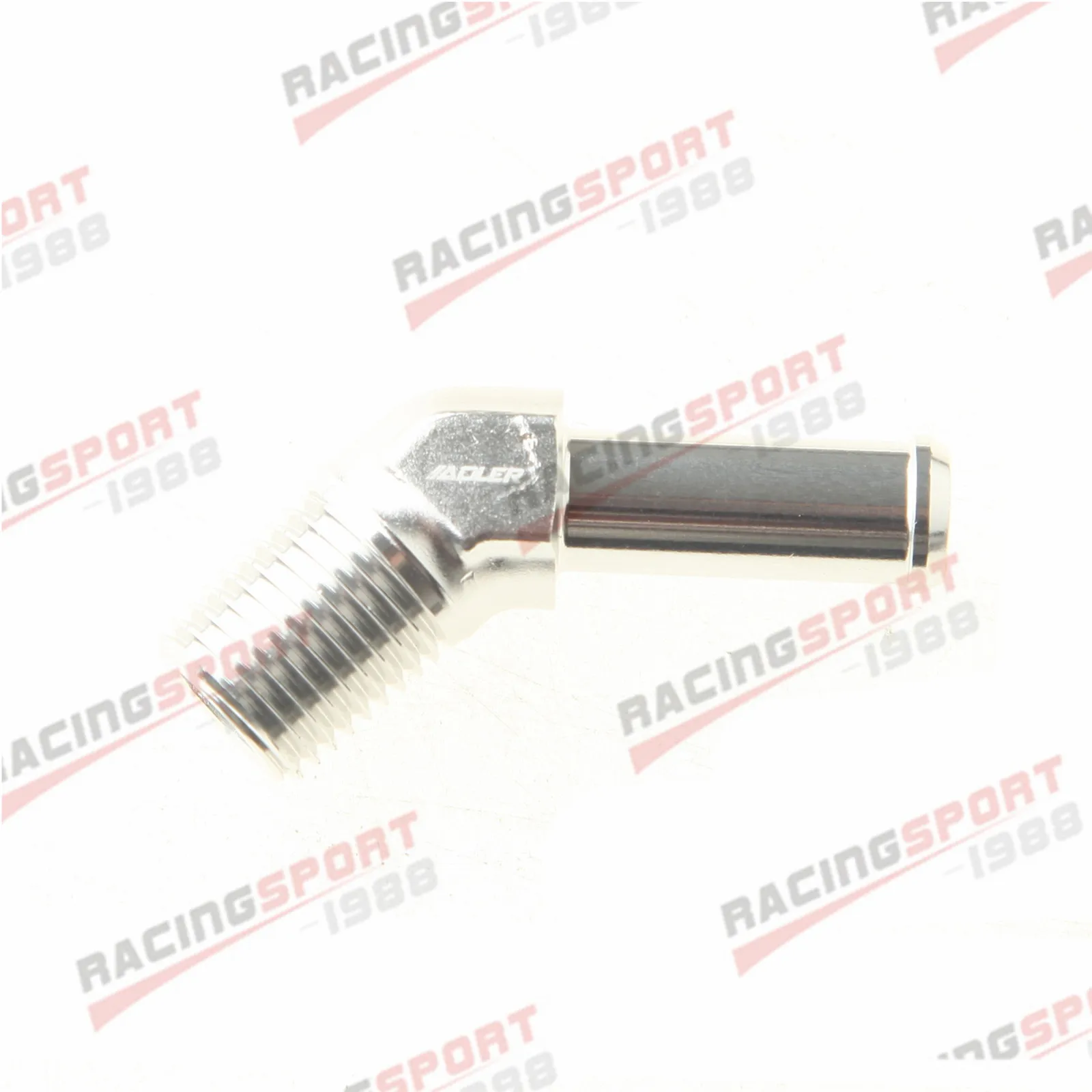 

1/4" NPT To 3/8" Barb 45 Degree Aluminum Hose Fitting Adapter Silver