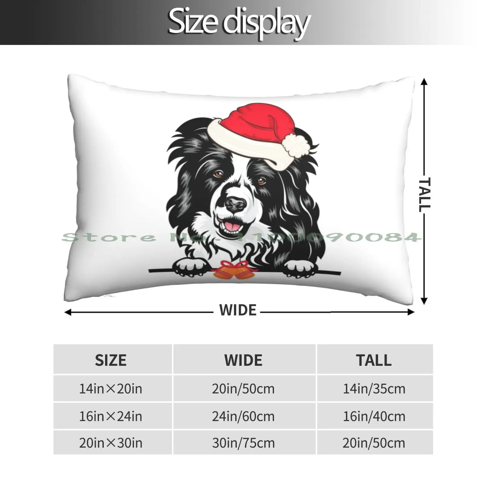 Border Collie Dog Merry Christmas Pillow Case 20x30 50*75 Sofa Bedroom Lexus Es Lexus Is 350 Lexus Is 300 Lexus Lc500 Lexus Lfa