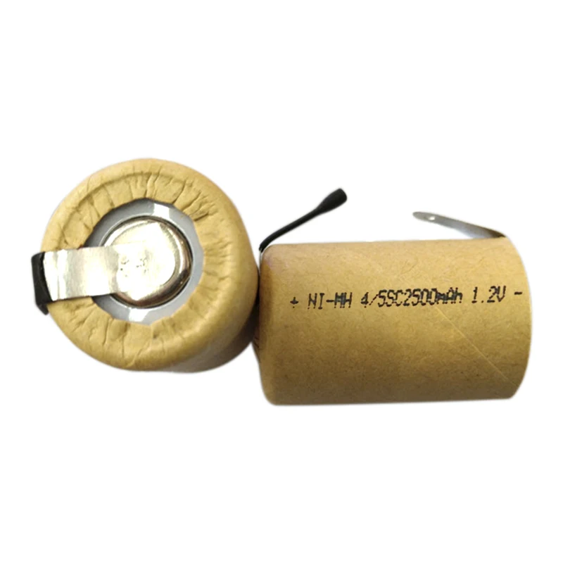4/5SC بطارية 1.2 فولت 2500 مللي أمبير ni-mh قابلة للشحن SC خلية بطارية لتقوم بها بنفسك أدوات كهربائية بطارية ألعاب إلكترونية NIMH بطارية مع علامات التبويب لحام