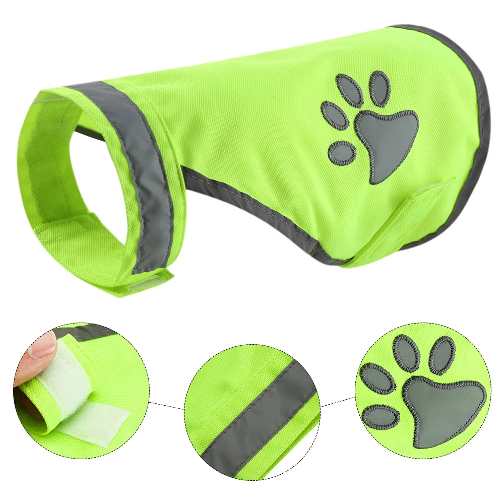 Reflective Dog Vest Outdoor Night Safety Pet Vest Jacket High Visibility Fluorescent Dog Paw Coat Ventilate Cozy Pet Supplies