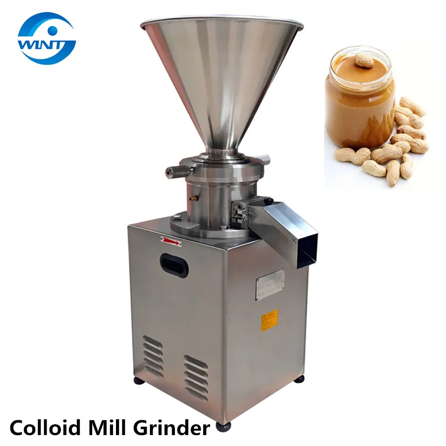 Peanuts Colloid Mill Grinder Chili Hazelnuts Butter Maker Machine Food Emulsification Grinding Chocolate Almond Making Machine