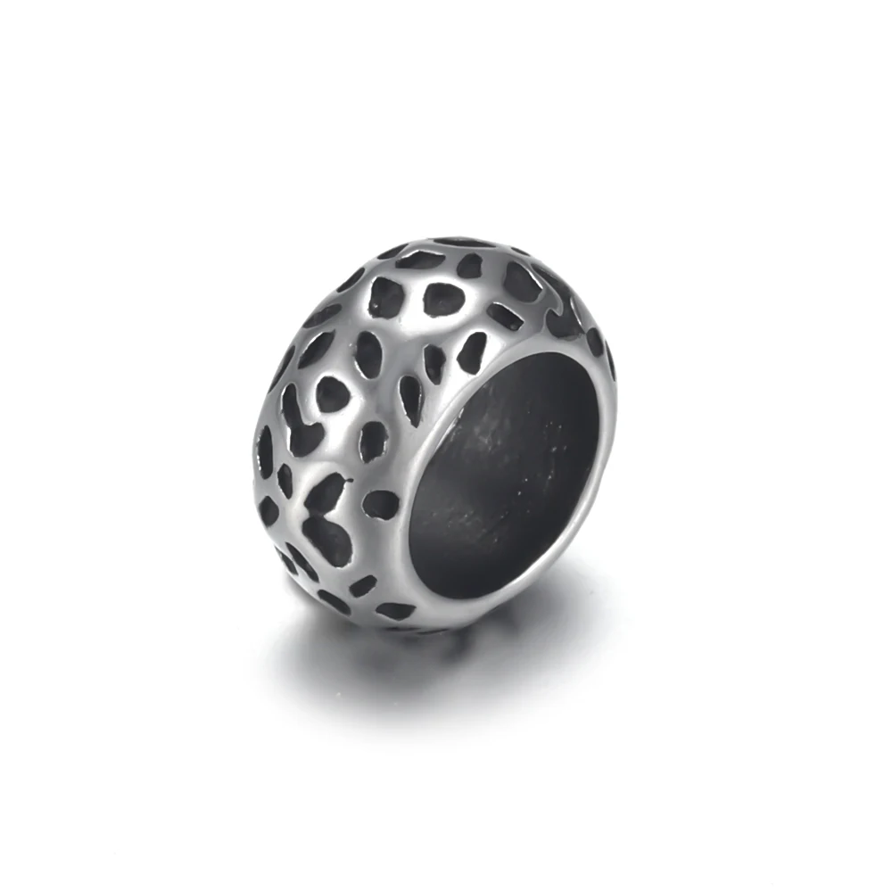 Stainless Steel Drum Bead Polished 6mm Large Hole Metal Beads Bracelet Charms for DIY Jewelry Making Accessories
