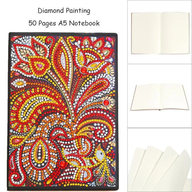 5D DIY diamante pittura A5 Notebook 50 pagine Sketch-Book mosaico a forma speciale arte Mandala Cartoon animali regalo trasporto di goccia