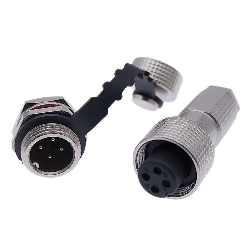 12G metal connector GX12 copper contact IP68 2pin3pin4pin5pin6pin7pin plug & socket waterproof G12 connectors