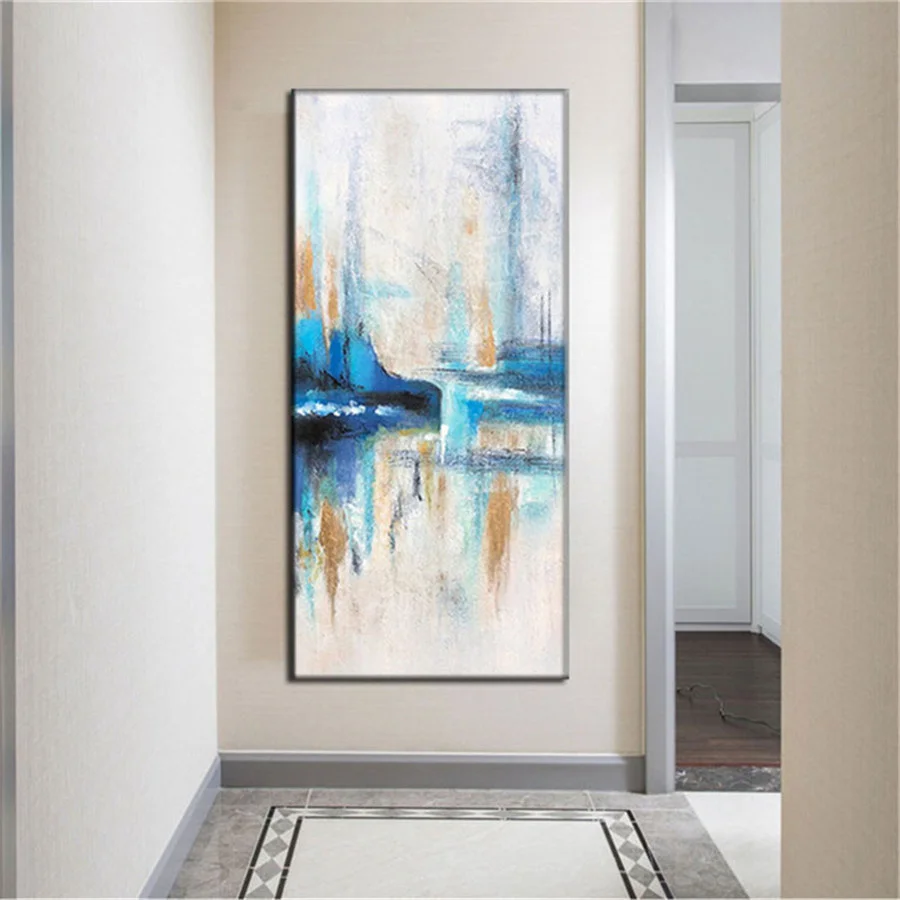 Handpainted Nordic Abstract Painting Large Oil Painting Scandinavian Landscape Texture Art For Living Room Home Wall Decor Origi