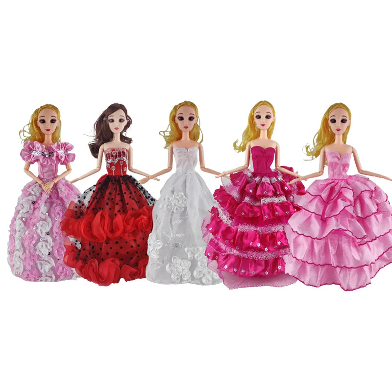 Neueste Barbie Prinzessin Mode Kleidung Hochzeit Prinzessin oder Party Kleid Für 30CM 11Inch Barbie Puppe Beste Geschenk Tos für Mädchen