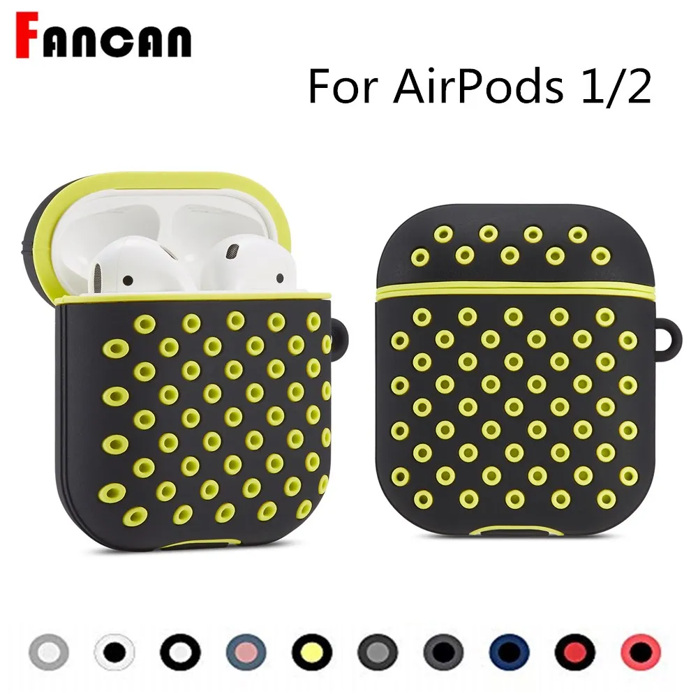 Cover for Airpods 2 1 Case Silicone Air pods Earphone Protector for Airpod2 Acessories Cover with keychain Airpods Cases