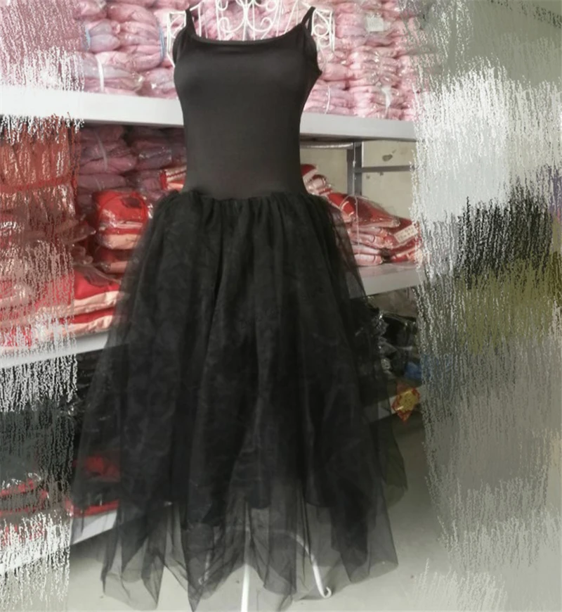 Vestido de bailarina para meninas, roupa de dança, saia tutu, Lago dos Cisnes, preto e branco, festa de Halloween, infantil