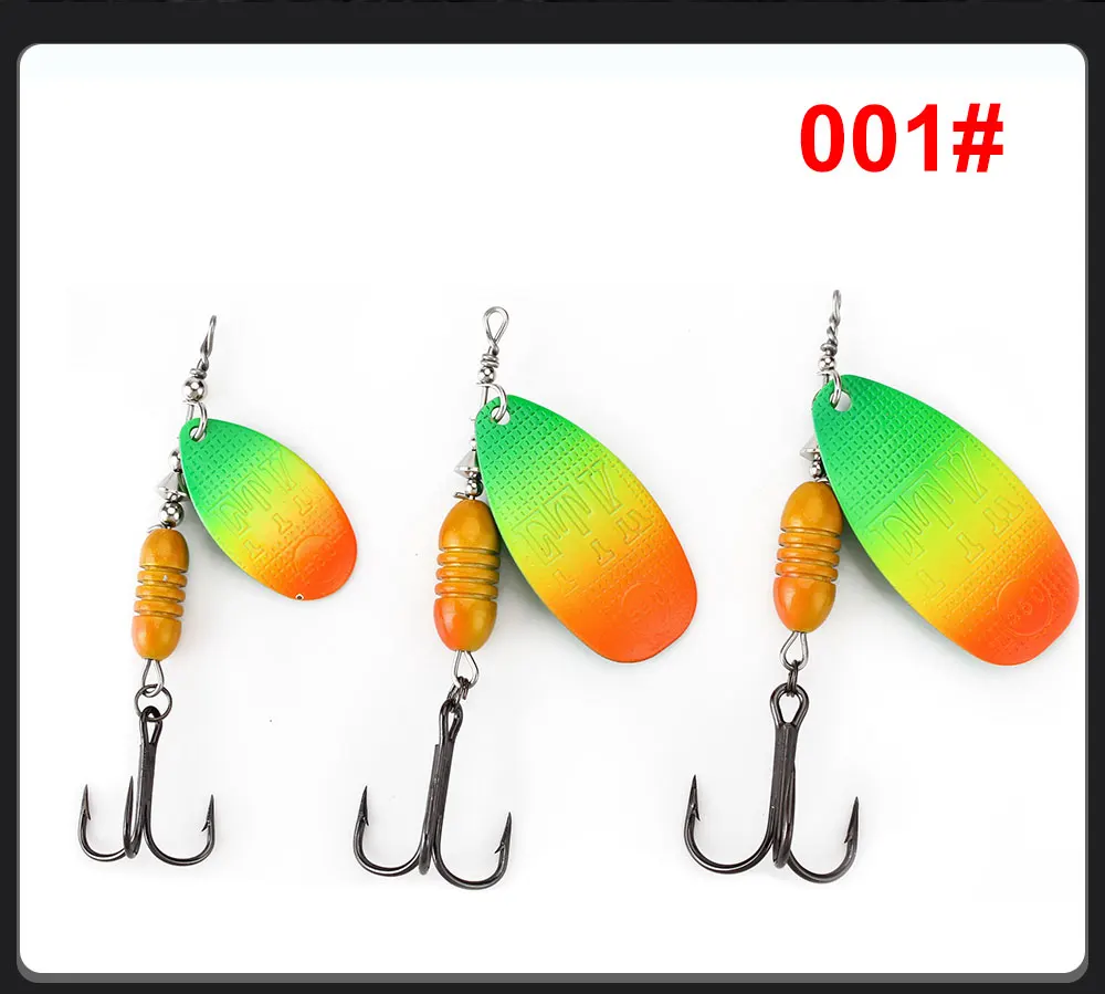 FTK Neuer Metall-Angelköder Spinnerbait 5,8g 6,3g 10,2g 16,9g 18,8g Hochwertige Hartköder mit Dreifachhaken Angelzubehör für Hecht – Detail 8