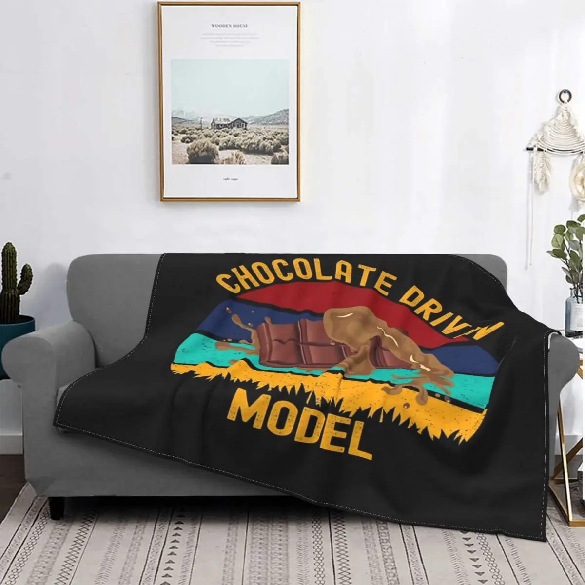 

Manta a cuadros para cama, colcha de muselina, manta Kawaii de pícnic, modelo accionado por Chocolate