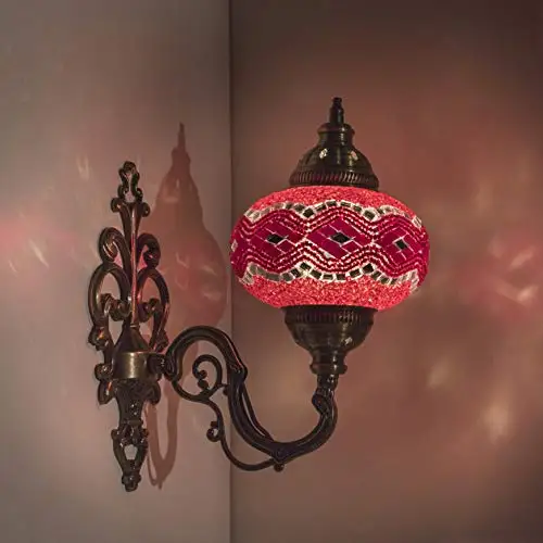 Handmade Wall Lamp Mosaic Shade, 2019 Stunning 16.5 