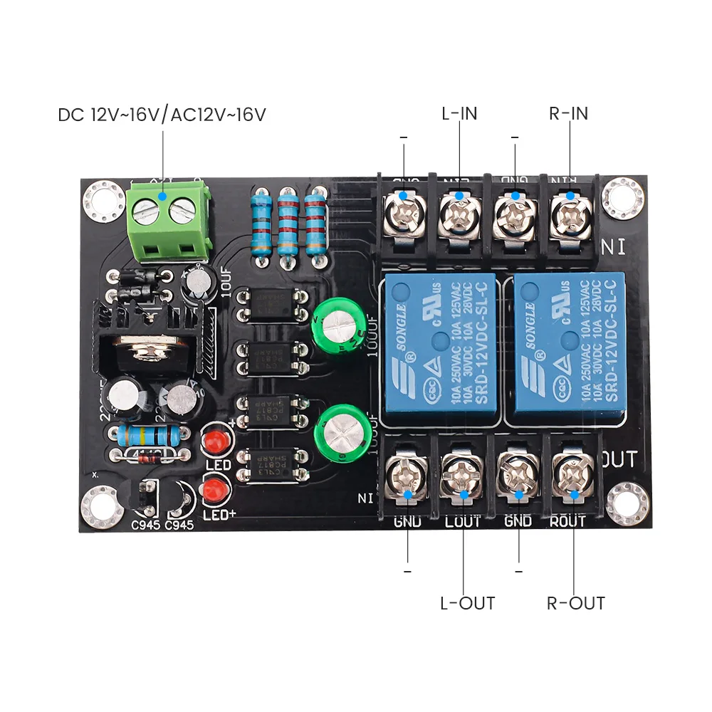 AIYIMA 2.0 Digital Amplifier Speaker Protection Board Home Theater Class D Power Amplifier Audio Sound Speaker Protective Board