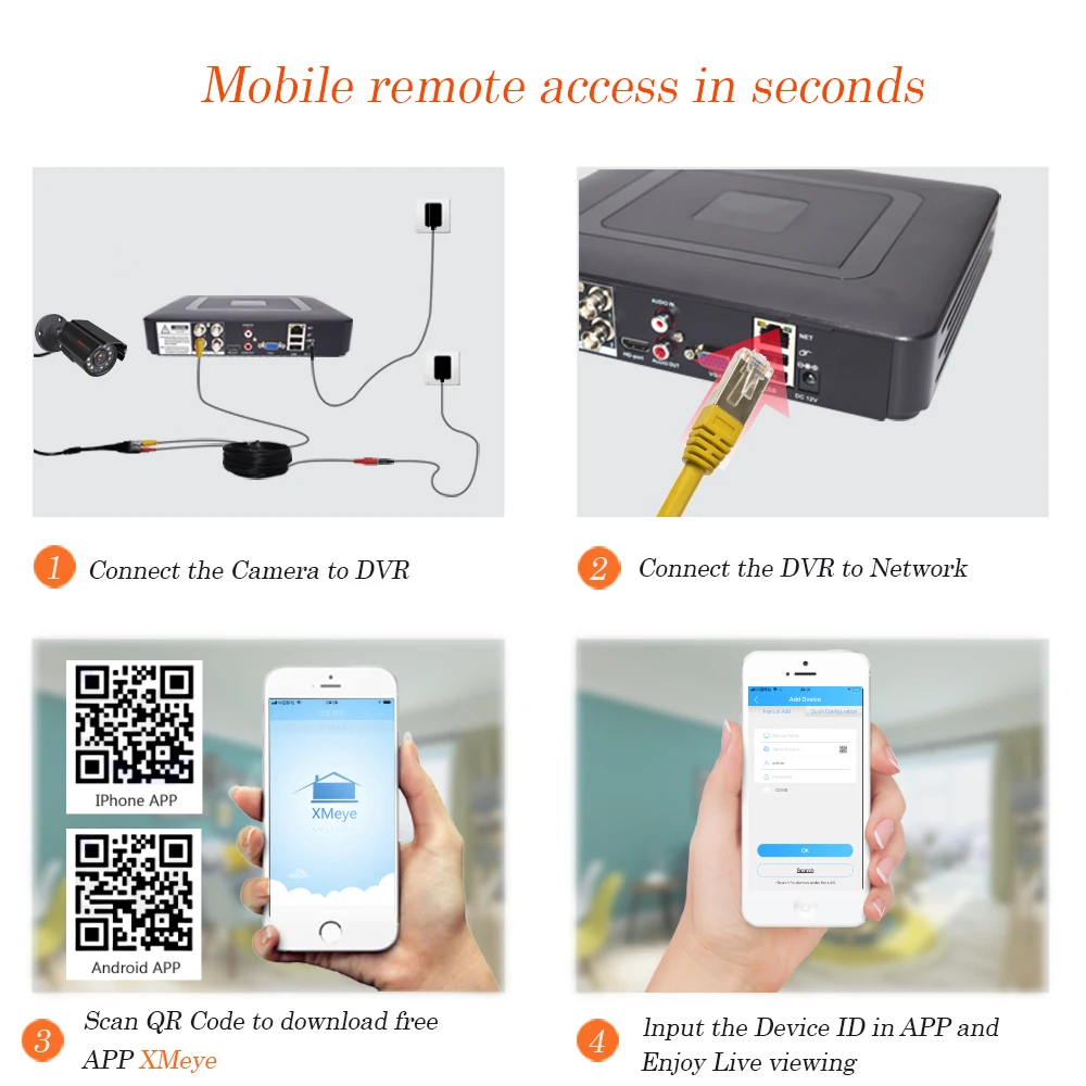 5MP 4CH CCTV Security Camera System DVR Kit AHD Metal Bullet Night Vision Waterproof Dustproof Surveillance Set Video Recording