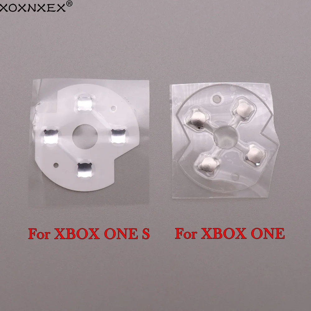 20 piezas para mando de Xbox One S, reemplazo de botón d-pad, cúpula de Metal, película conductora, pegatina