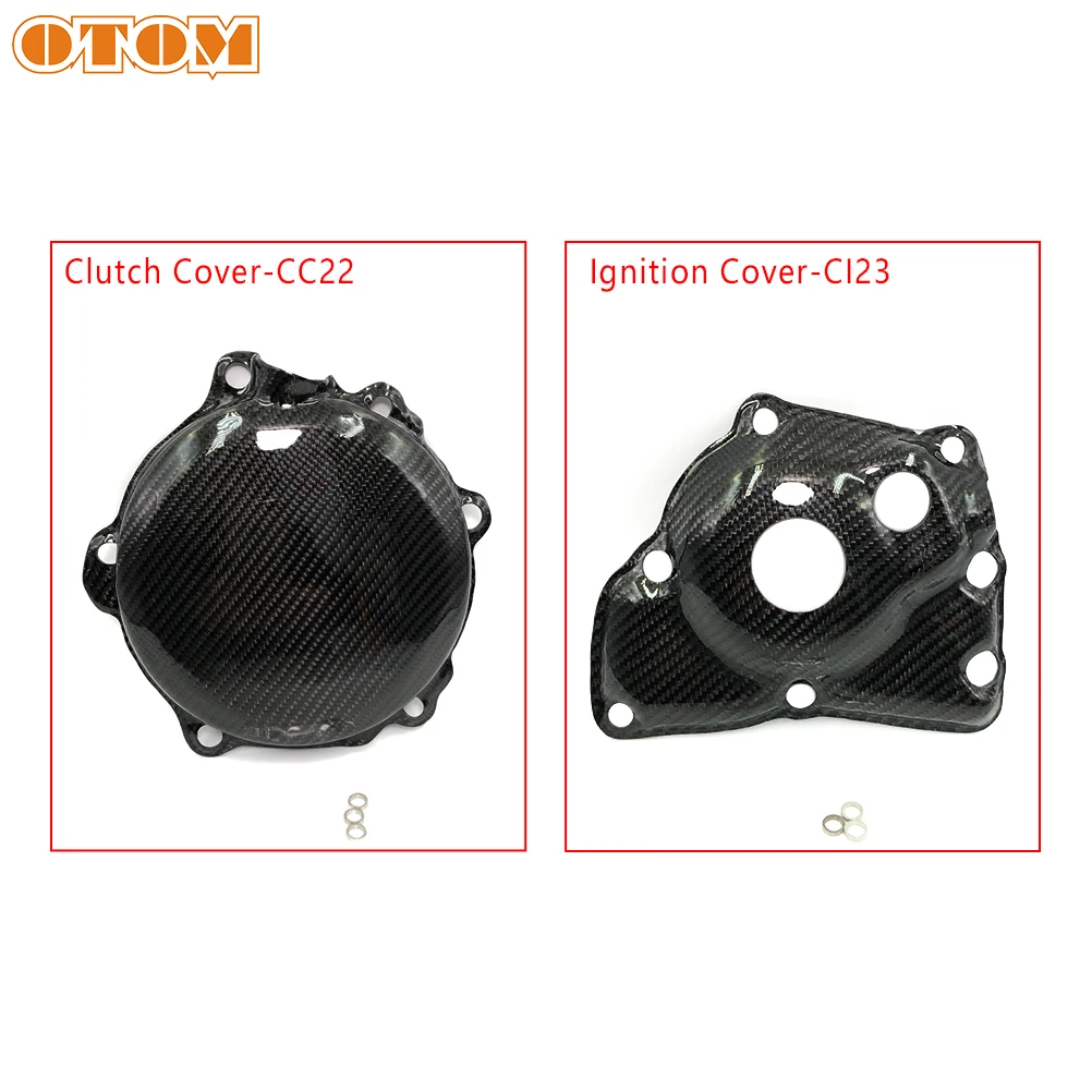 

OTOM Motorcycle Carbon Fiber Magneto Clutch Engine Protective Cover Black For SUZUKI RMZ 250 2019 Dirt Pit Bike Accessories