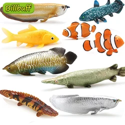 1Pc Simulation Freshwater Lake Animals Arowana Carp Fish Model Action Figures Early Educational toys for children Christmas gift