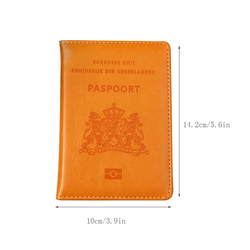 Fashion Holland Passport Cover Case PU Soft Leather Men Women Travel Organizer Documents Case Bank Cards Holder