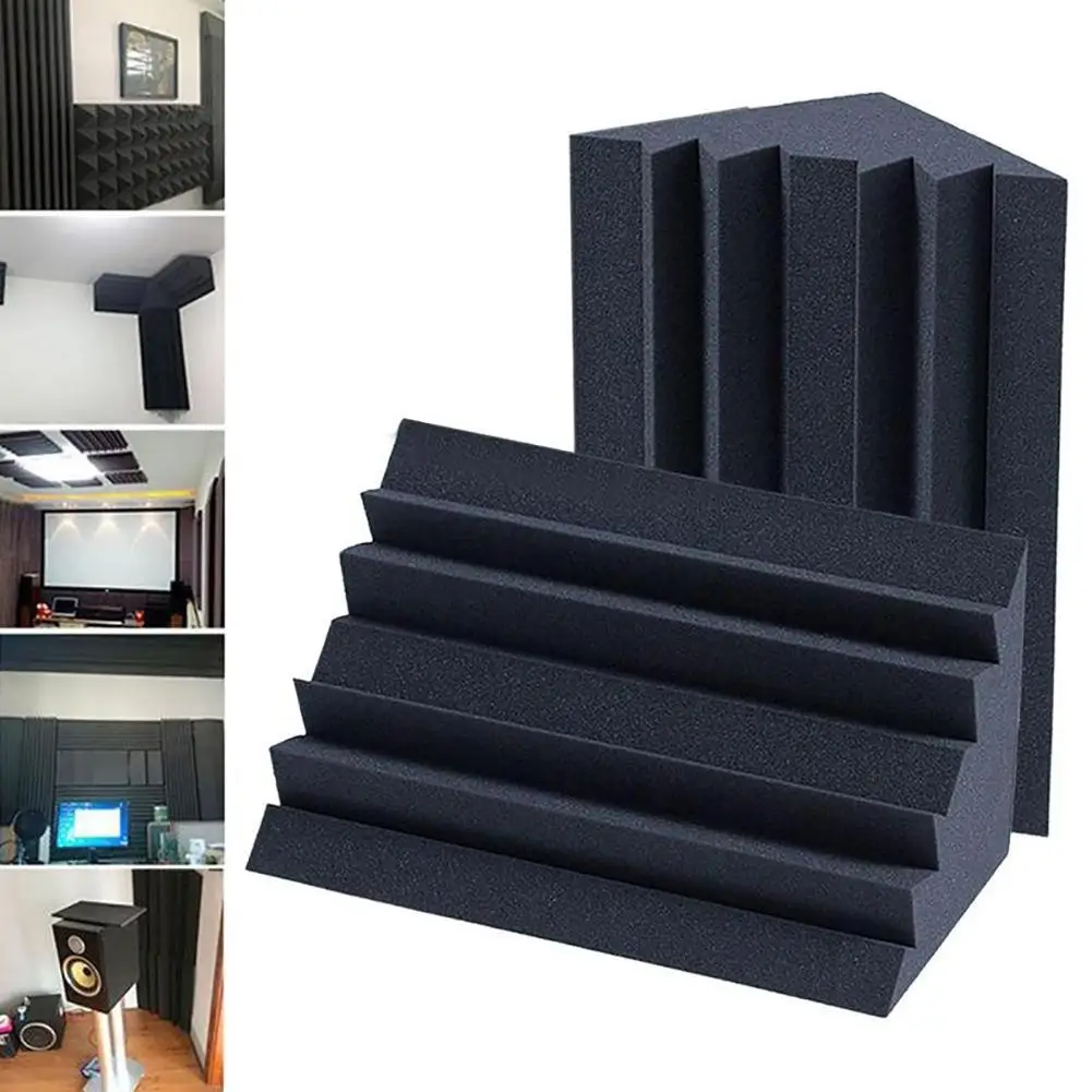 Practical Soundproofing Foam Wall Stickers Acoustic Bass Trap Corner Voice Absorbers for Meeting Recording Studio Room KTV Hotel