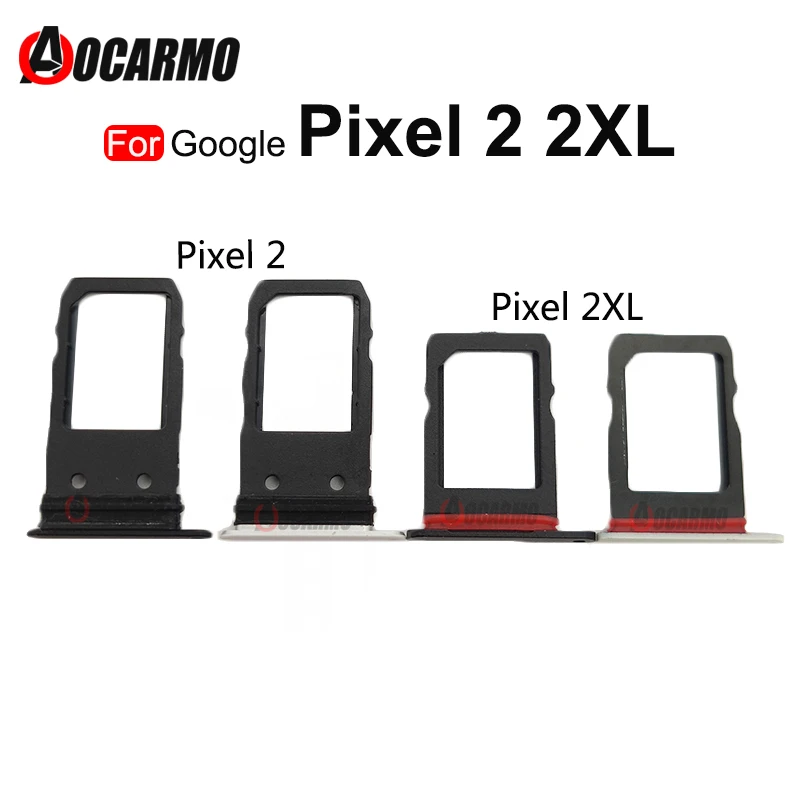 Black / White SIM Card Socket Slot For Google Pixel 2xl 2 XL Sim Tray Holder Repair Replacement Parts