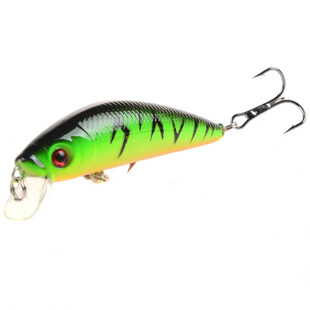 1PCS Minnow Fishing Lure 7cm/8g 3D Eyes Crankbait Lure Wobbler Artificial Hard Bait Three Anchor Hook Fishing Tackle