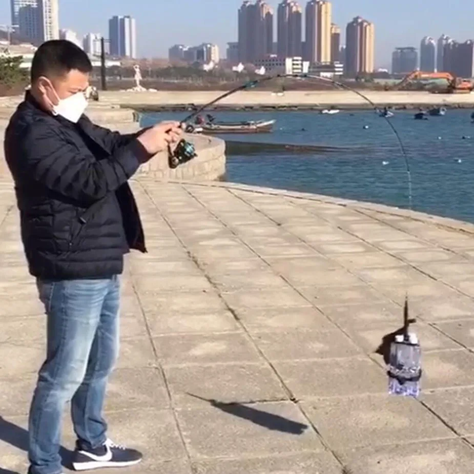 Imagem -04 - Barco Vara de Pesca com Titânio Ponta de Fundição Jig Vara de Pesca de Lula Polvo e Água do Mar mh Seção 1.8m 2.1m