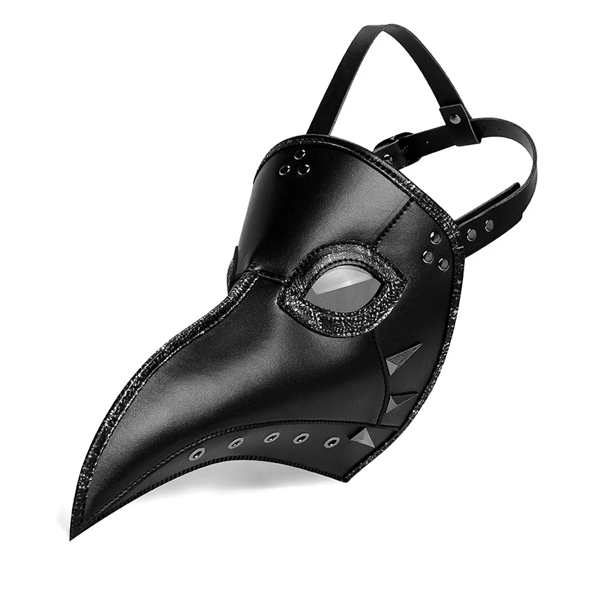 Maschera da dottore della peste medievale mantello donna costumi di Halloween maschera per il viso in pelle da strega gotica Steampunk Carnival Grim Reaper Cosplay