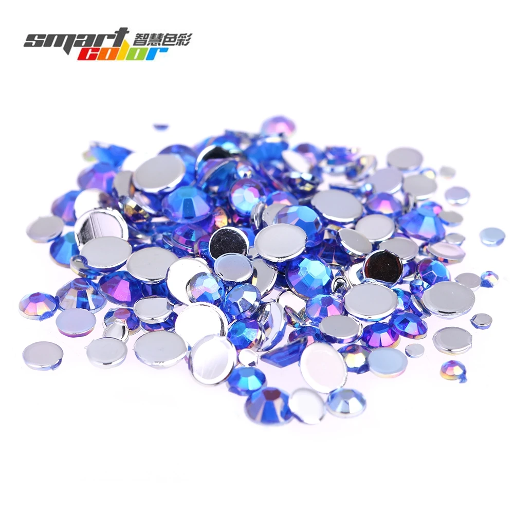 

Smart Color Acrylic Rhinestones Blue AB Color Shoes Clothing Decorations Sparkling Newest Nail Art Decorations Small Pack