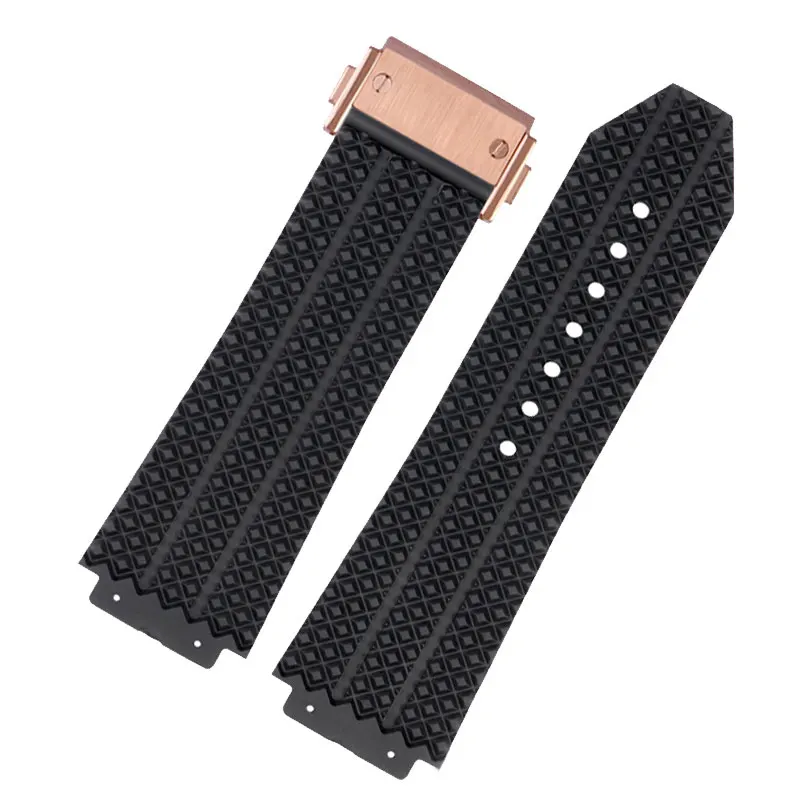 Silicone watch strap for hubolt watchband Yubo big bang classic fusion Yubo convex mouth 25 * 19mm wristband men\'s watch chain