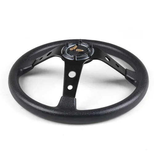 Imagen 2 del producto Volante de carreras de coche de cuero PU con placa adaptadora, 14 pulgadas, 350mm, 70mm, PCD para Logitech G29, G920, G923, juego de carreras