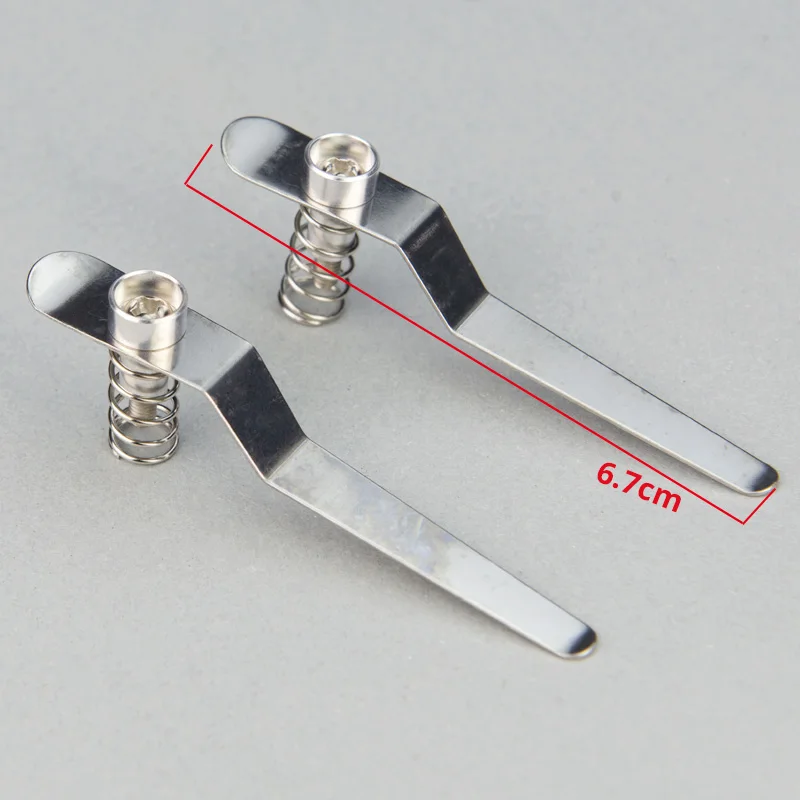 A Pair Biological Stereo Microscope Working Stage Specimen Presser Slice Clips Stainless Steel 5.5cm 6.7cm 7.4cm 8.2cm