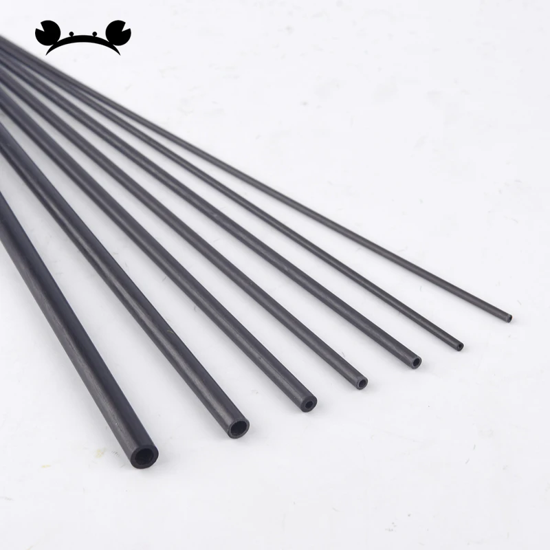 5pcs 2mm/3mm/4mm/5mm/6mm Hollow Carbon Fiber Tube Carbon Rod for Kite RC Plane Aeromodelling Material Helicopter Pipe 200/400mm