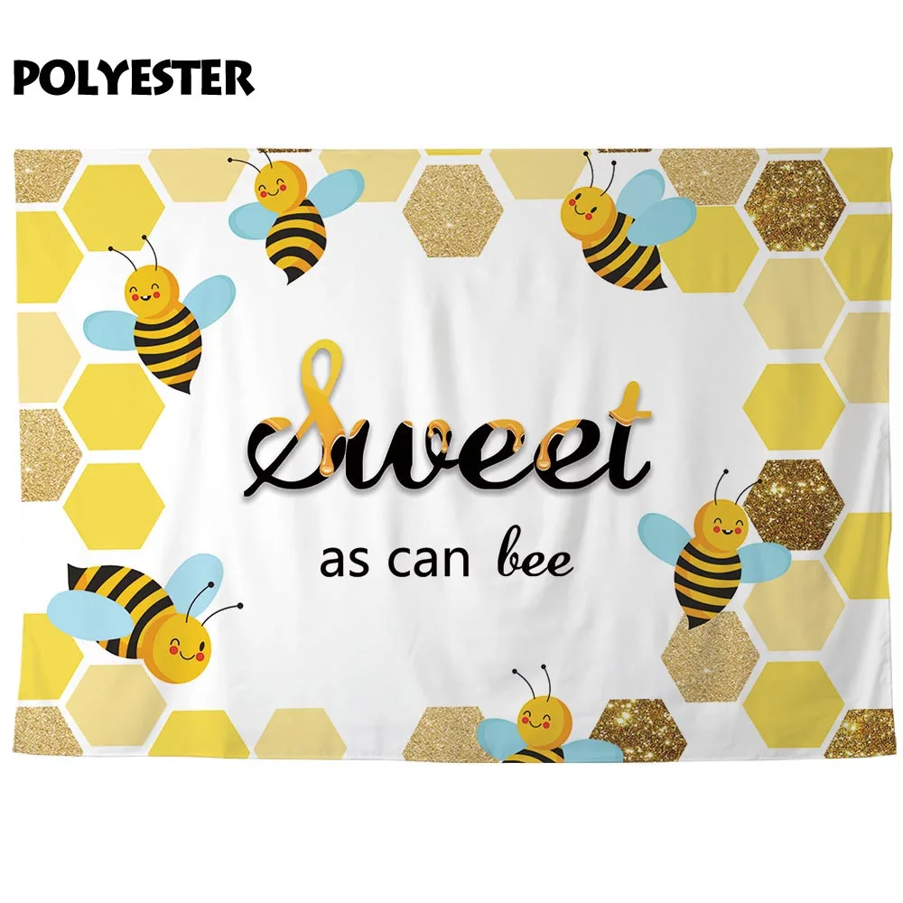 Funnytree-خلفية نحل لالتقاط الصور ، رسوم متحركة ذهبية رائعة ، لأعياد الميلاد ، استحمام الطفل ، تصوير الخلفية ، ملحقات التصوير الفوتوغرافي