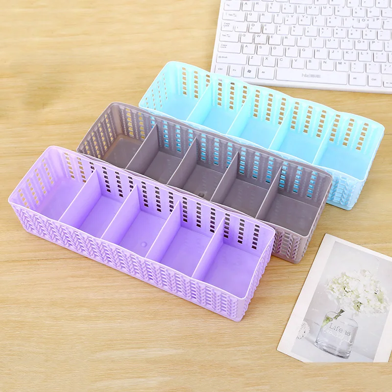 5 case plastic receive box receive box tie bra sock drawer cosmetics divider cosmetic receive box receive drawer plastic