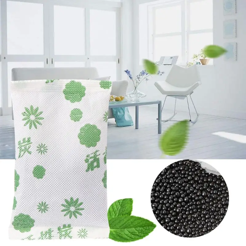 Bolsa purificadora absorbente olores, ambientador carbón activado no tóxico para coches, casas nuevas para eliminar olor a humo y olores mascotas