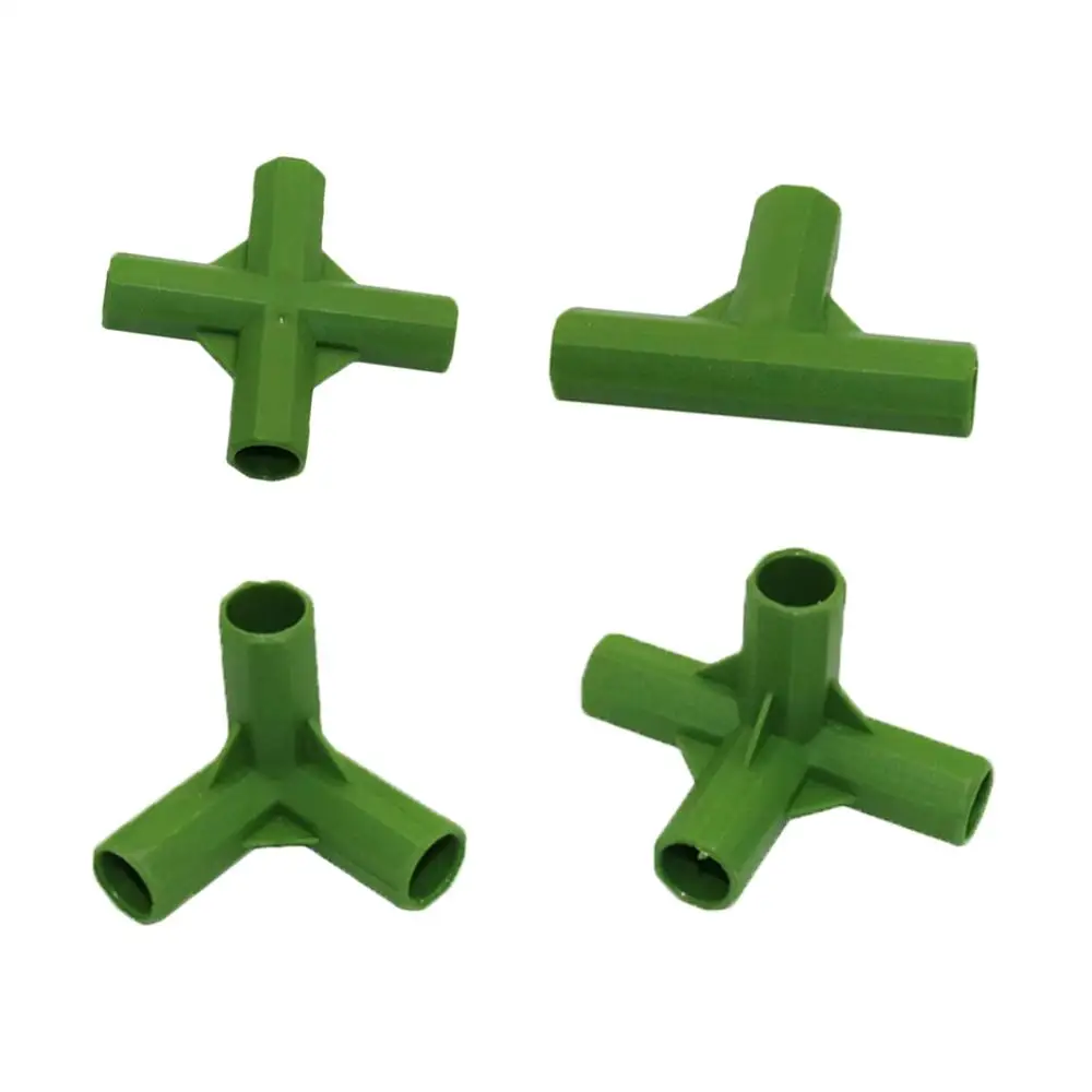 5 Pcs Gardening Pillar Connectors Vegetable Garden Climbing Plant Bracket Awning Pipe Pole Corner Connectors Inner Diameter 11mm