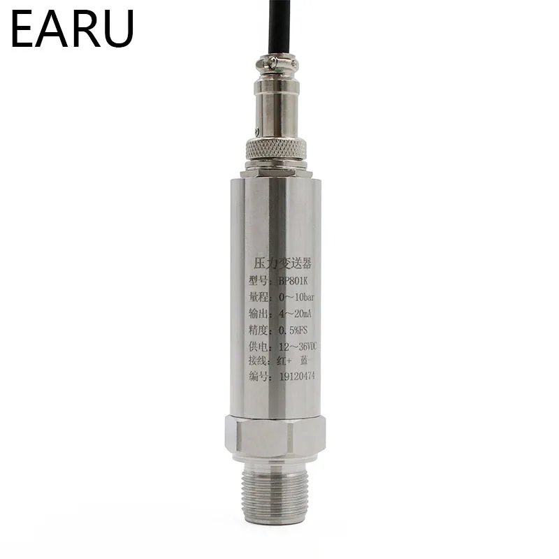 0-5V Output Aviation -1~0~10bar/16bar/6bar/25bar 10-30VDC G1/4 Thread 0.5% Pressure Transmitter Transducer Sensor High Precision