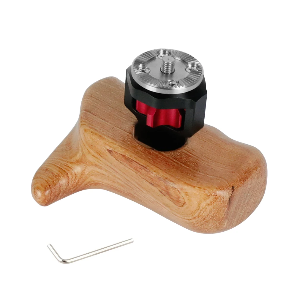 HDRIG Wooden Handle Grip Left Side with ARRI Rosette Mount Connector for DSLR RED Camera Cgae