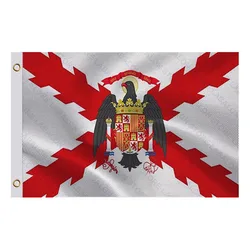 Burgundy cross with eagle Flag