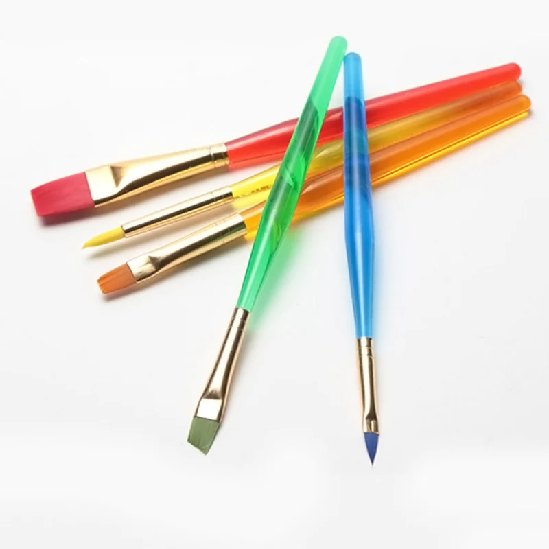 6つの水彩ブラシのセット,さまざまな色のナイロンのブラシのセット,ガッシュ,油絵,アーティストのための高品質