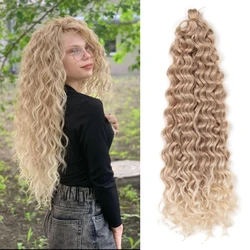 18-24 pollici sintetico Crochet intrecciare i capelli Ocean Wave trecce estensione dei capelli pre-loop Crochet Twist capelli Bulk 90 g/pacco alibaba