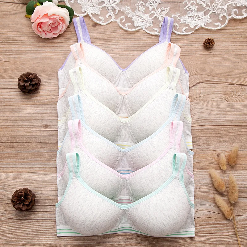 Young Girls First Training Bra Teenage Sport Puberty Girl Underwear Teen Child Fitness Bra 12-18Y Youth Small Breast Bra