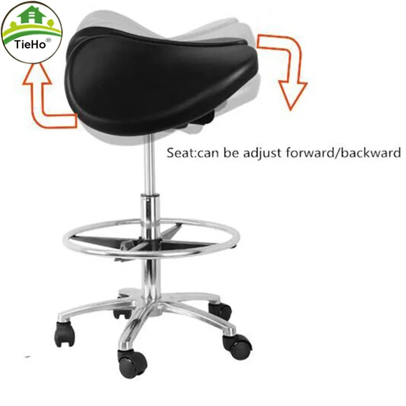 Ergonomic Saddle Chair with Swivel Tilting Seat, Orthopedic Chair, Posture Stool, Barber Chair, Dental Salon Stool, Forward Lean