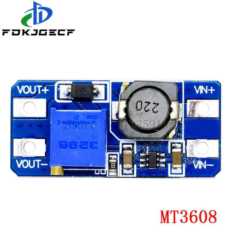 10pcs MT3608 DC-DC Step Up Converter Booster Power Supply Module Boost Step-up Board MAX output 28V 2A for arduino