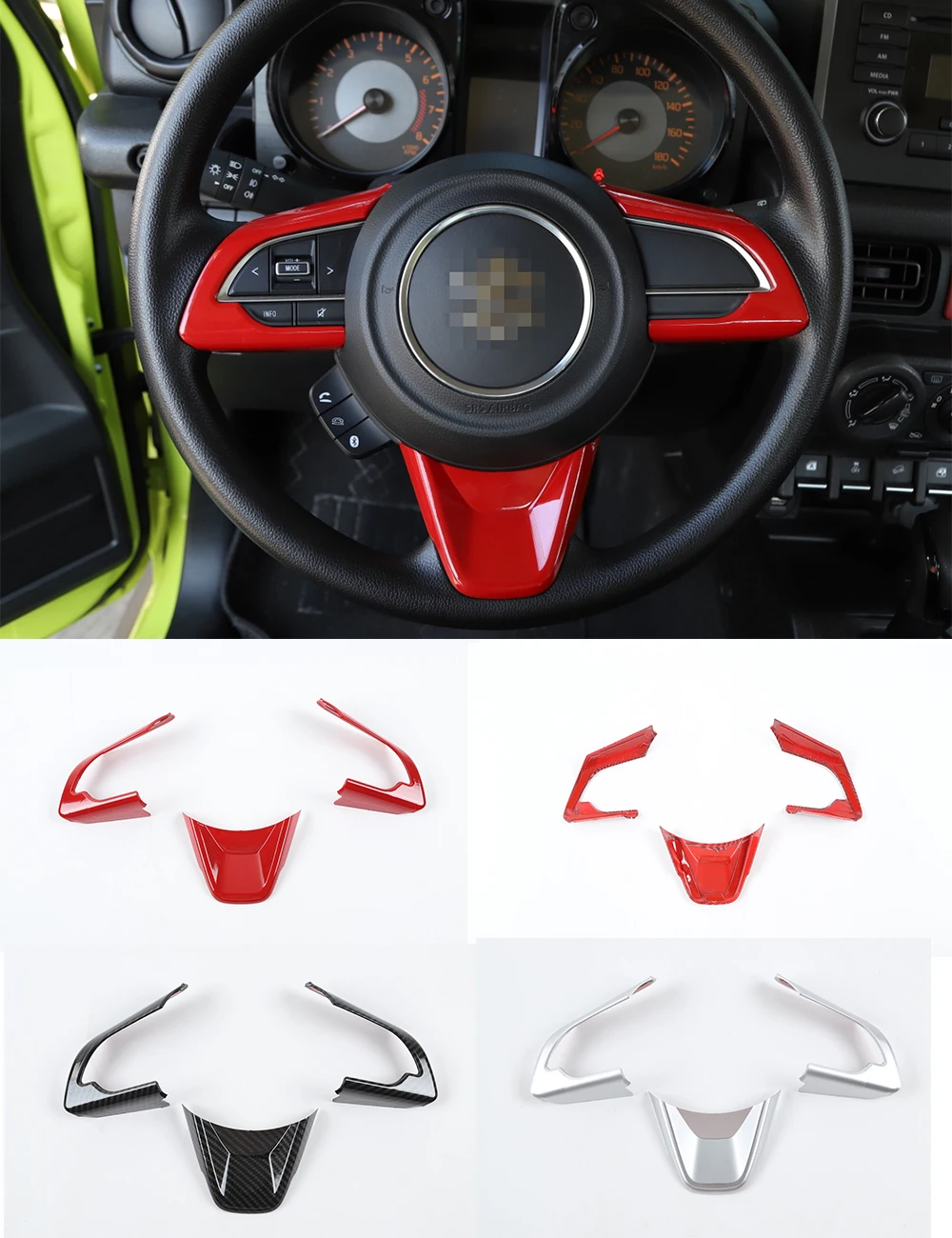 

Jimny ABS Car Steering Wheel Trim Cover, Interior Steering Wheel Decorative Cover for Jimny 2019-2020